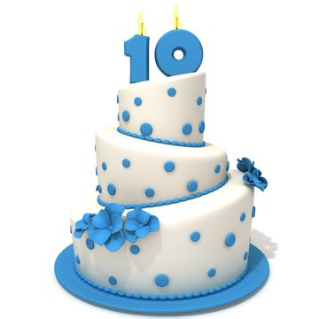 Birthday cake with number ten