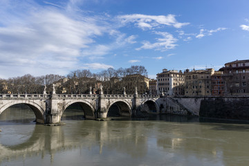 Fototapeta premium View of St Angelo Bridge