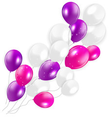 Glossy Balloons Background Vector Illustration