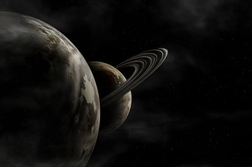 Obraz na płótnie Canvas planet with rings