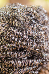 close up wire for scrub cleaning
