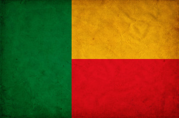Benin grunge flag
