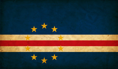 Cape Verde grunge flag