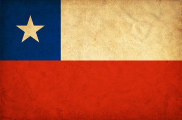 Chile grunge flag