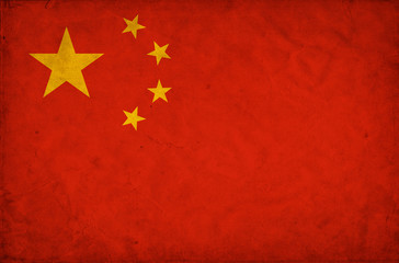 China grunge flag