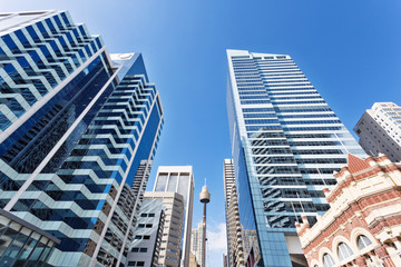 Obraz premium skyline and office buildings in modern city