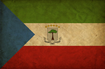 Equatorial Guinea grunge flag