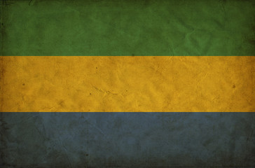 Gabon grunge flag