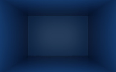 Blue box with dark edges inside - obrazy, fototapety, plakaty
