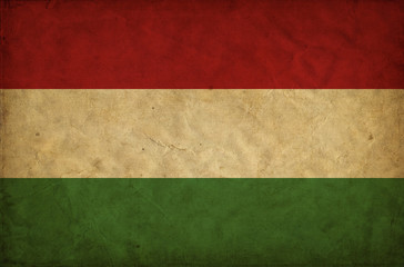 Hungary grunge flag