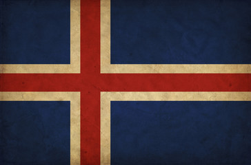 Iceland grunge flag