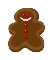 Obraz premium Chocolaty Gingerbread Man Cartoon