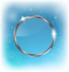 silver transparent speech bubble on abstract background