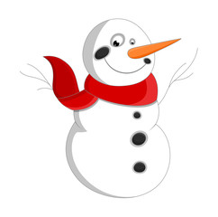 Happy Snowman Character
