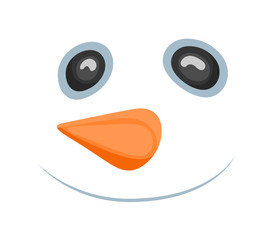 Happy Funny Snowman Face Expression