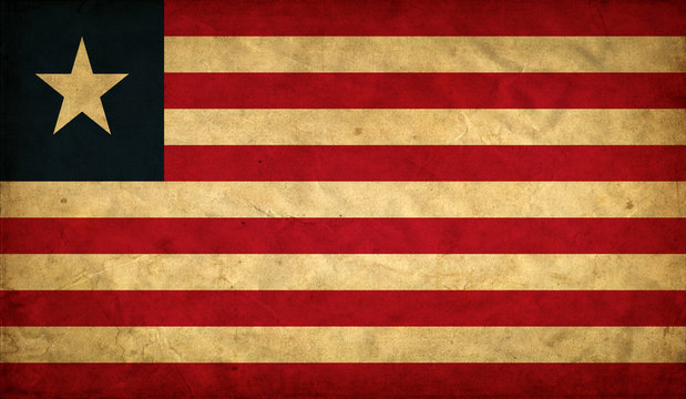 Liberia grunge flag