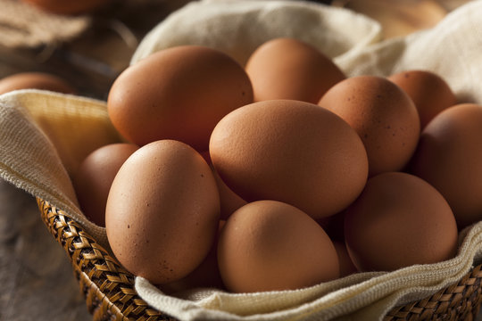 Raw Organic Brown Eggs