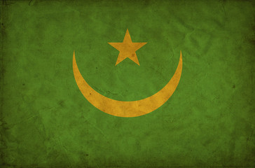 Mauritania grunge flag