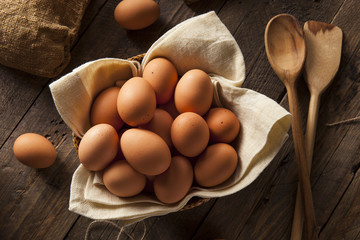 Raw Organic Brown Eggs