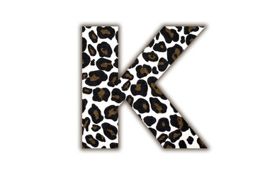 font with pattern leopard