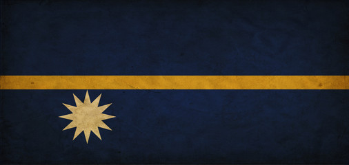 Nauru grunge flag