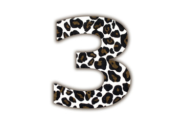 font with pattern leopard