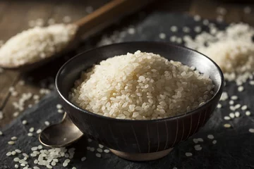 Wandaufkleber Raw White Sushi Rice © Brent Hofacker
