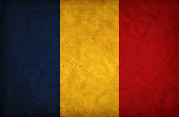 Romania grunge flag