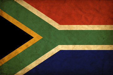 South Africa grunge flag