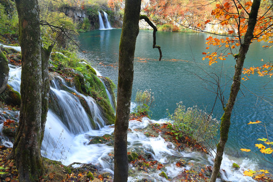 Waterfall in Plitvice National Park, Croatia, Europe © Rechitan Sorin