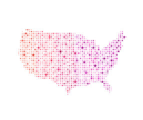 Obraz premium Stars USA Map 4