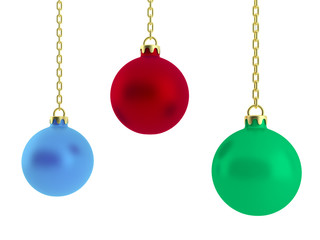 Three Christmas balls