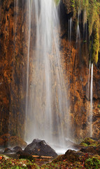 Fototapeta na wymiar Waterfall in Plitvice National Park, Croatia, Europe