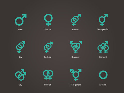 Male and Female sexual orientation icons.