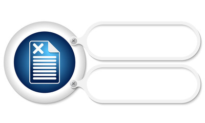 white frames and document icon and multiplication symbol