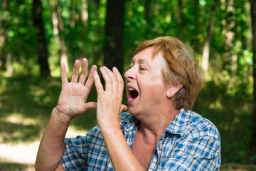 grandmother screaming in the woods help