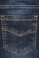 Blue jeans pocket.