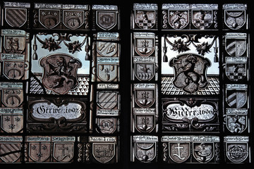 Medieval stained glass in Swiss National museum