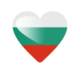 Fototapeta premium Bulgaria 3D heart shaped flag