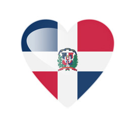 Dominican Republic 3D heart shaped flag