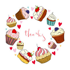 Greeting card with cake