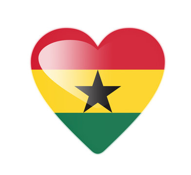 recommend clip art: Ghana 3D heart shaped flag