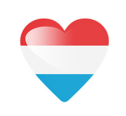 Fototapeta premium Luxembourg 3D heart shaped flag