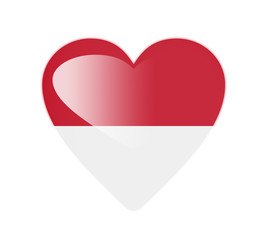 Monaco 3D heart shaped flag