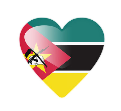 recommend clip art: Mozambique 3D heart shaped flag