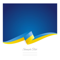 New abstract Ukraine flag ribbon