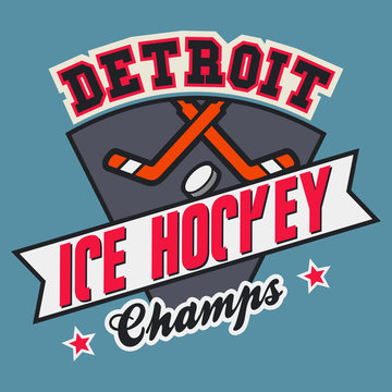 Detroit Ice Hockey Champs t-shirt design