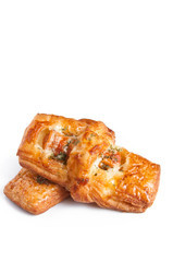 Danish pastries with pork sausage