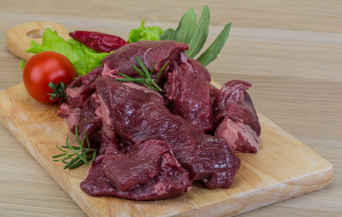 Raw venison