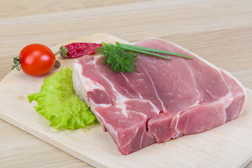 Raw pork meat